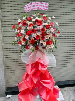 Kệ Hoa Khai Trương Đồng Tiền Sắc Màu