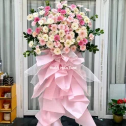Kệ Hoa Khai Trương Đồng Tiền Pastel