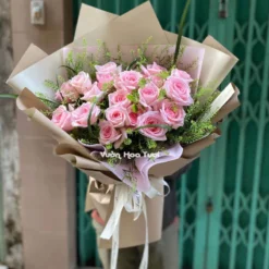 Bó Hoa Sinh Nhật Tặng Sếp Ohara Hồng