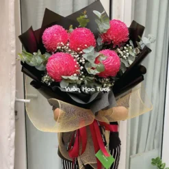 Bó Hoa Cúc Mẫu Đơn Tặng Sếp Nam - 05 Bông