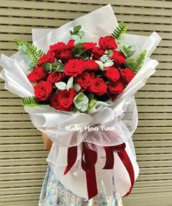 Bó Hoa Hồng Đỏ Tinh Khôi