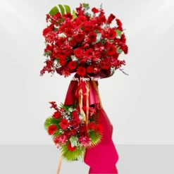 Kệ Hoa Khai Trương Đỏ Say Đắm Love Sky