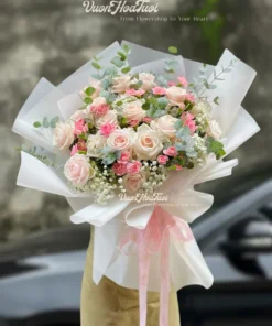 Rose Pastel Pink White