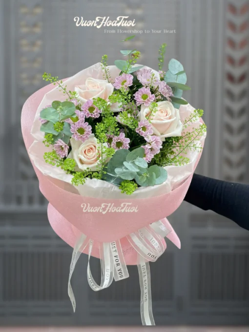 Bó Hoa Hồng Pinky Sweety