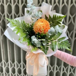 Bó Hoa Cúc Mẫu Đơn 01 Bông Cam