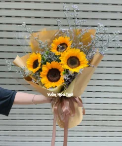 Bó Hoa Hướng Dương Tốt Nghiệp Sao Tím