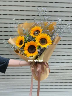 Bó Hoa Hướng Dương Tốt Nghiệp Sao Tím
