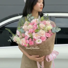 Hoa Bó Rose Rosa Pink