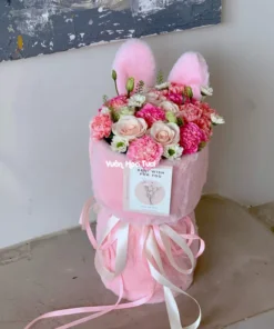 Alternative view of Bó Hoa Sinh Nhật Thỏ Hồng Đáng Yêu