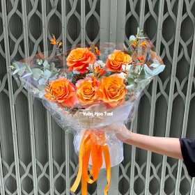 Bó Hoa Hẹn Hò Hồng Cam Spirit