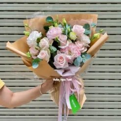 Bó Hoa Hồng Phấn Sinh Nhật Cổ Điển