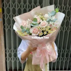Bó Hoa Xin Lỗi Hồng Phối Tana Tặng Người Yêu