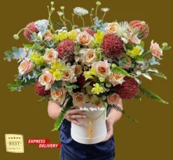 Lẵng Hoa Sinh Nhật Sang Trọng Tặng Sếp