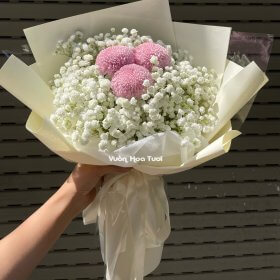 Bó Hoa Baby Ping Pong Sinh Nhật Tuyệt Vời