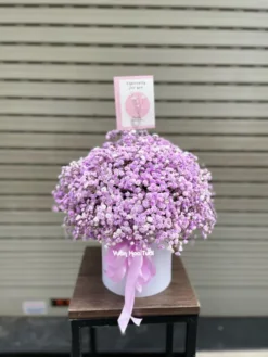 Hộp Hoa Baby Tím Say Đắm