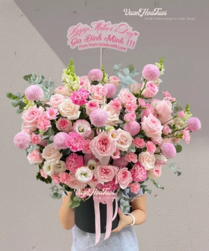 Lẵng Hoa Tươi Tặng Mẹ Yêu