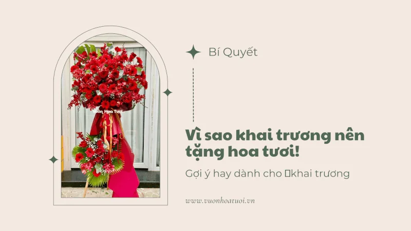 Vì sao khai trương nên tặng hoa tươi