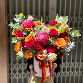 Đặt Hoa Online Lẵng Hoa Sinh Nhật Tặng Sếp