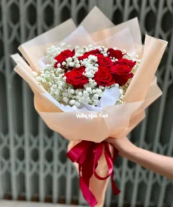 Bó Hoa Hồng Đỏ Que Kem