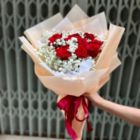 Bó Hoa Hồng Đỏ Que Kem