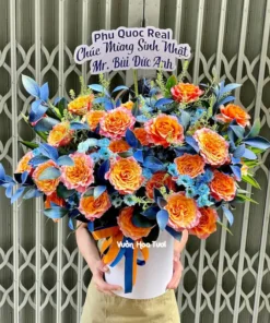 Lẵng Hoa Chúc Mừng Sinh Nhật Sếp Nam Đẹp