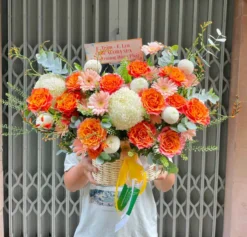 Giỏ Hoa Tặng Sinh Nhật Sếp Đẹp