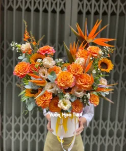 Lẵng Hoa Khai Trương Thiên Điểu Sang Trọng