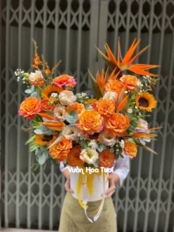 Lẵng Hoa Khai Trương Thiên Điểu Sang Trọng