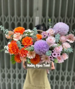 Giỏ Hoa Sinh Nhật Song Hỷ Yêu Thương
