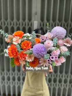 Giỏ Hoa Sinh Nhật Song Hỷ Yêu Thương