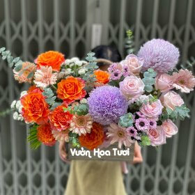 Giỏ Hoa Sinh Nhật Song Hỷ Yêu Thương