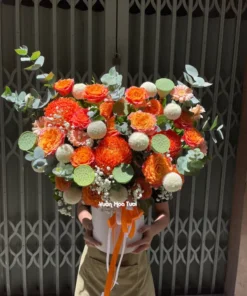 Lẵng Hoa Sinh Nhật Tinh Tế Sang Trọng