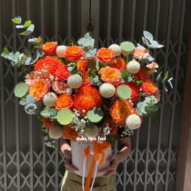 Lẵng Hoa Sinh Nhật Tinh Tế Sang Trọng