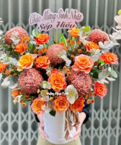 Lẵng Hoa Sinh Nhật Tặng Sếp Nam