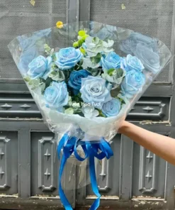 Bó Hoa Hồng Xanh Dương Xinh Biển Xanh