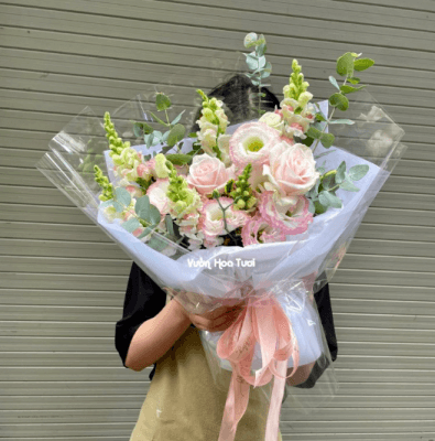 Bó hoa hồng giá rẻ phong cách Hàn Quốc