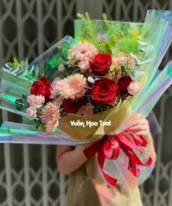 Hoa Sinh Nhât Bó Hoa Hồng Đỏ Sinh Nhật Sắc Màu