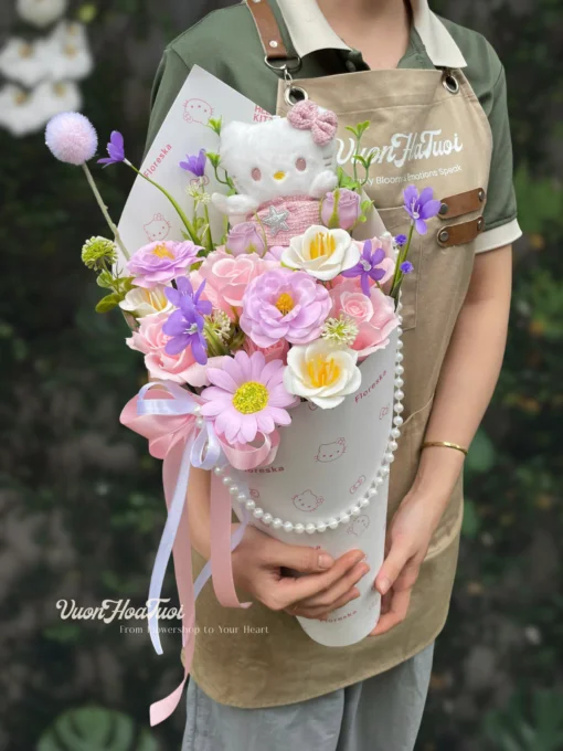 Bó Hoa Sáp Hello Kitty Xinh