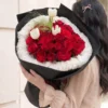 Red Rose Tulip Love Black