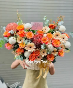 Hoa Sinh Nhật Giỏ Hoa Tặng Sếp Nam