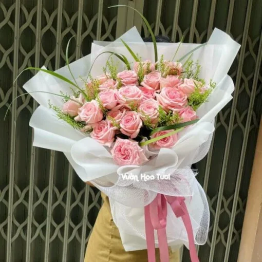 Bó Hoa Hồng Ohara Thiên Thần Trắng