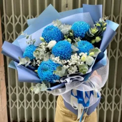 Hoa sinh nhật Bó hoa cúc mẫu đơn xanh baby