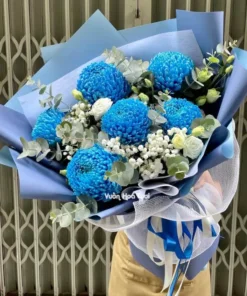 Hoa sinh nhật Bó hoa cúc mẫu đơn xanh baby