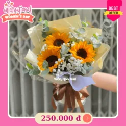 Bó hoa 8 tháng 3 Hướng Dương Tươi Vui