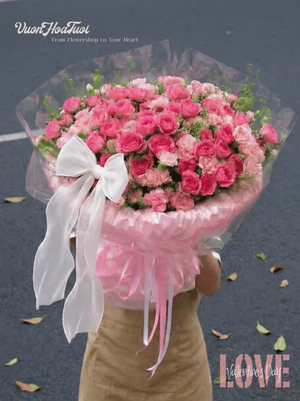 Hoa Valentine Bó Hoa Yêu Kiều Say Mê Hoa Valentine Bó Hoa Yêu Kiều Say Mê