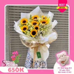Bó Hoa 8 Tháng 3 Hướng Dương Tana Tinh Tế