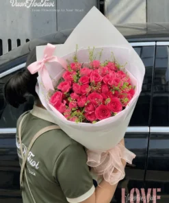 Hoa Valentine Bó Hoa Phong Cách Hàn Quốc
