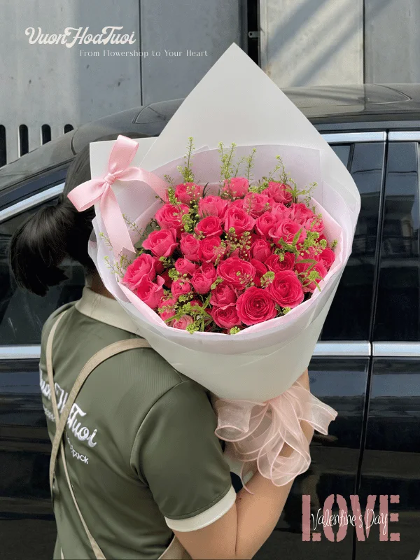 Hoa Valentine Bó Hoa Phong Cách Hàn Quốc Hoa Valentine Bó Hoa Phong Cách Hàn Quốc