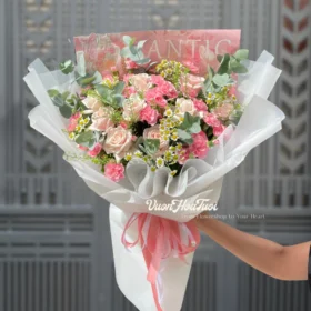 Hoa Valentine Bó Hoa Tình Yêu Love You