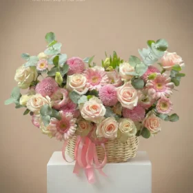 Giỏ Hoa Tươi PingPong Pink Rose